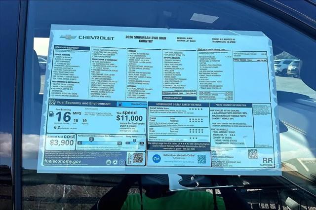 2026 Chevrolet Suburban High Country, RWD
