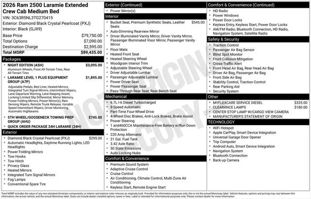 2026 Ram 2500 Laramie Mega Cab 4x4 64 Box