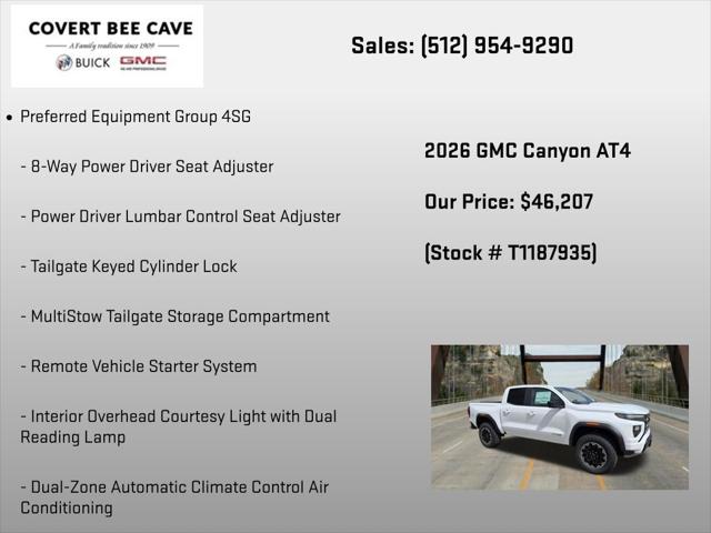 2026 GMC Canyon AT4, 4WD