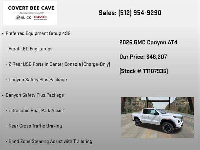 2026 GMC Canyon AT4, 4WD