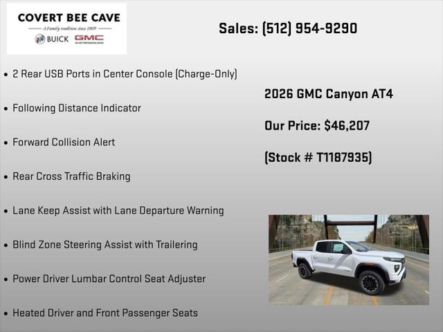 2026 GMC Canyon AT4, 4WD