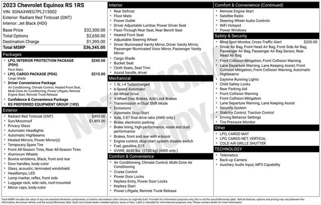 2023 Chevrolet Equinox AWD RS 2023 Chevrolet Equinox AWD RS