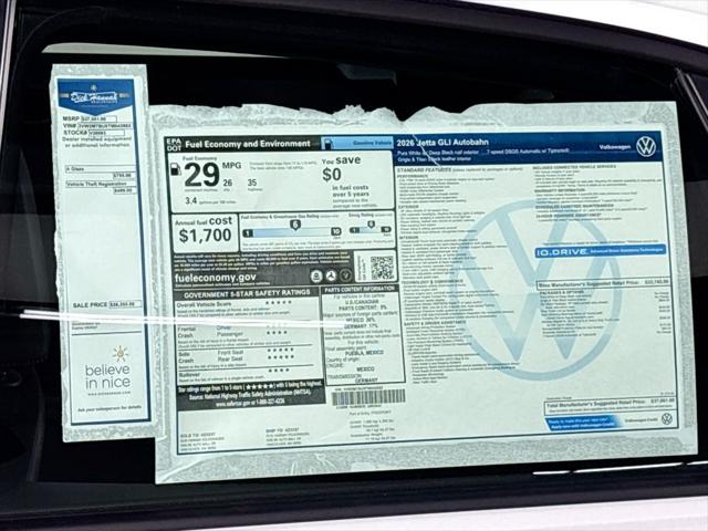 2026 Volkswagen Jetta GLI Autobahn