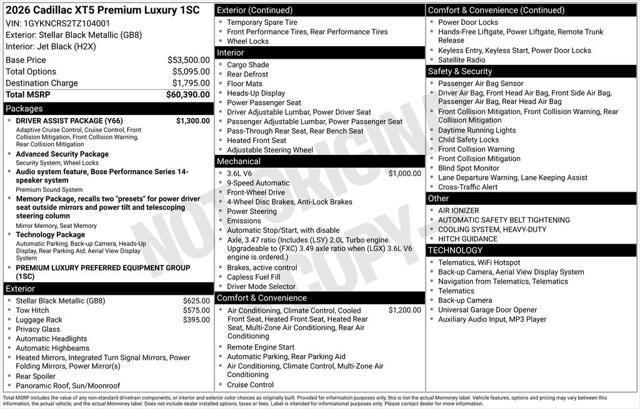 2026 Cadillac XT5 Premium Luxury FWD