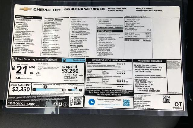 2026 Chevrolet Colorado LT, RWD