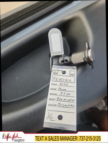 2026 RAM ProMaster 2500 RAM PROMASTER 2500 TRADESMAN CARGO VAN HIGH ROOF 159 WB 2026 RAM ProMaster 2500 RAM PROMASTER 2500 TRADESMAN CARGO VAN HIGH ROOF 159 WB