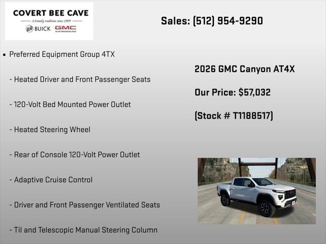 2026 GMC Canyon AT4X, 4WD