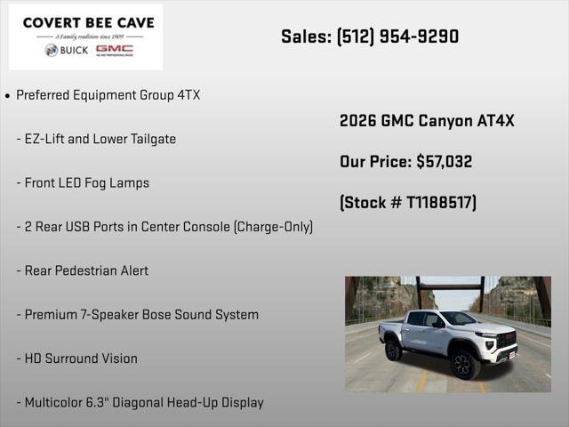 2026 GMC Canyon AT4X, 4WD