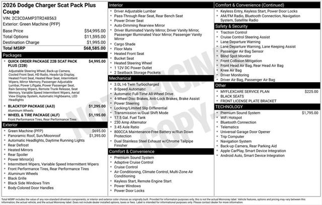 2026 Dodge Charger Scat Pack Plus 2-Door AWD