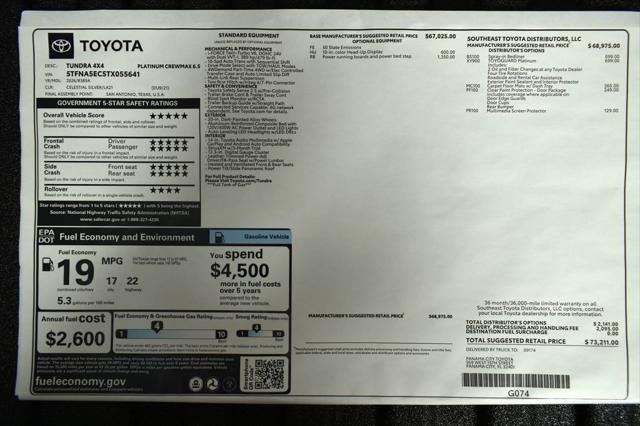 2026 Toyota Tundra Platinum CrewMax 6.5' Bed