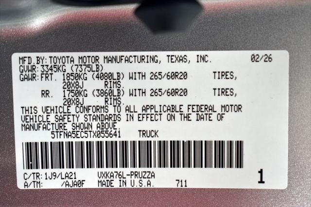 2026 Toyota Tundra Platinum CrewMax 6.5' Bed