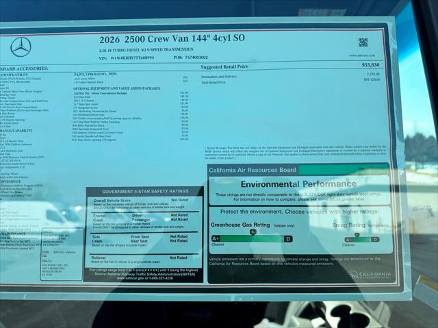 2026 Mercedes-Benz Sprinter 2500 DCVS2S Diesel