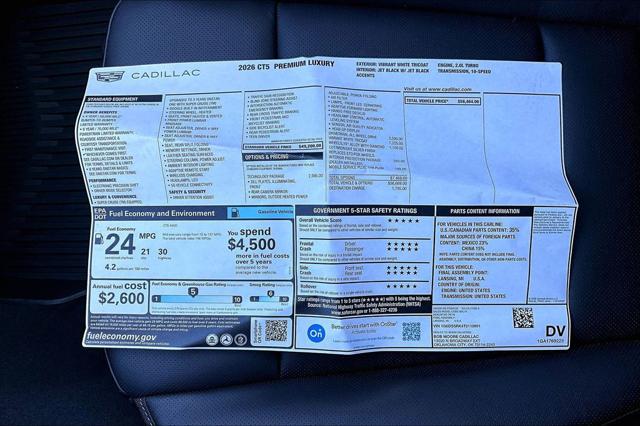 2026 Cadillac CT5 Premium Luxury RWD