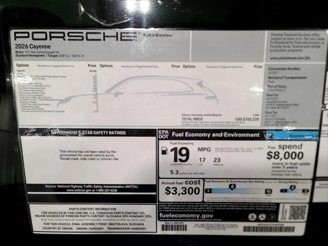 2026 Porsche Cayenne Cayenne