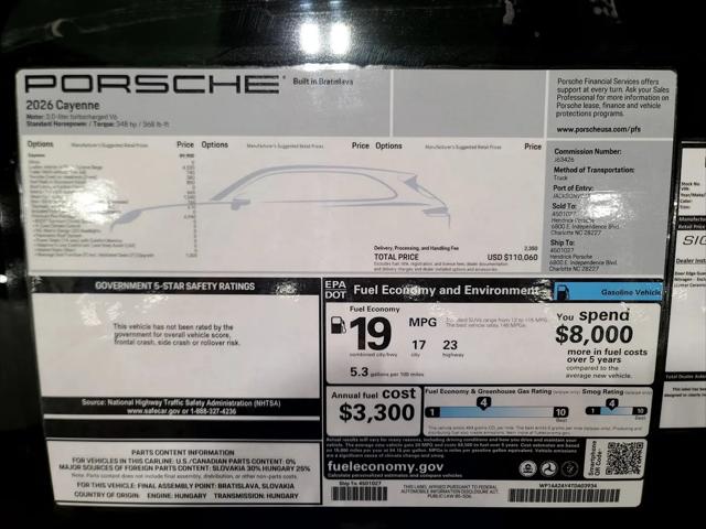 2026 Porsche Cayenne Cayenne