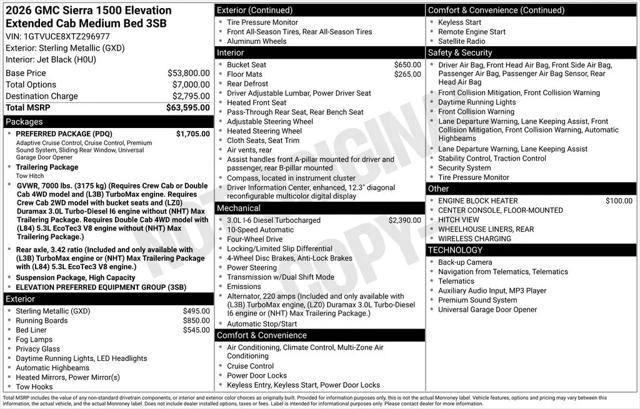 2026 GMC Sierra 1500 Double Cab, Standard Bed, Elevation, 4WD