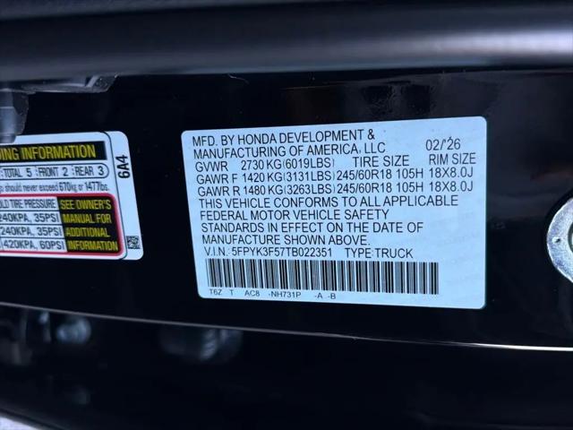 2026 Honda Ridgeline RTL