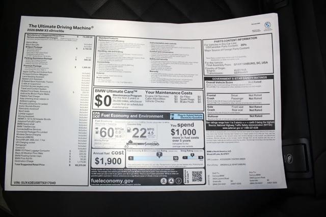 2026 BMW X5 xDrive50e
