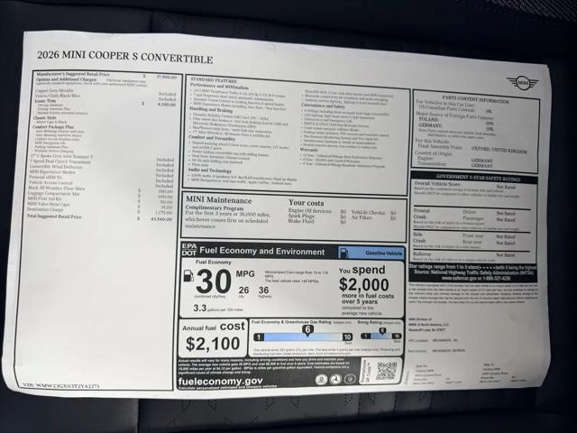 2026 MINI Cooper Convertible Cooper S