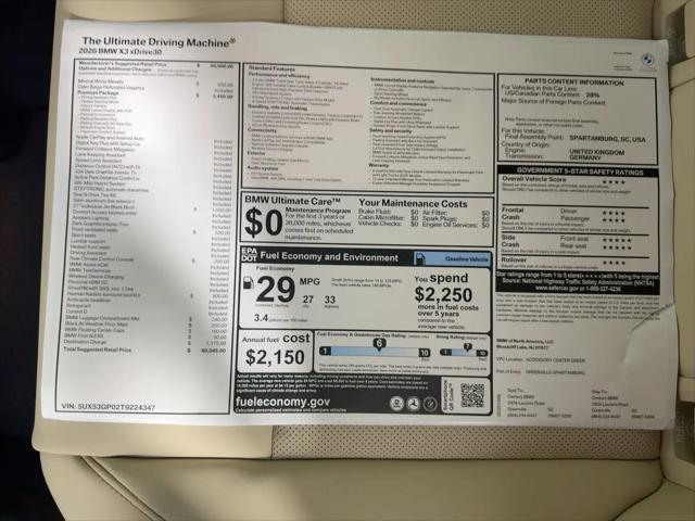 2026 BMW X3 30 xDrive