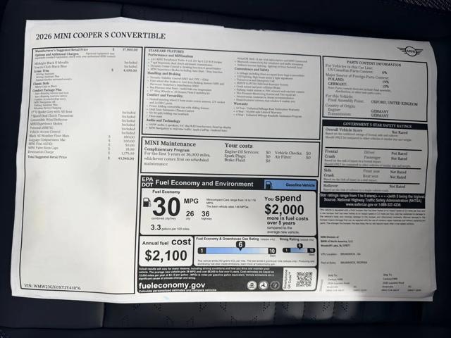 2026 MINI Cooper Convertible Cooper S