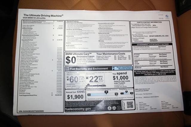 2026 BMW X5 xDrive50e