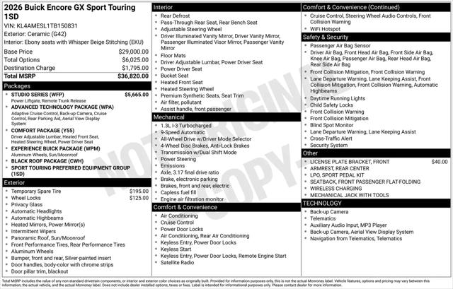 2026 Buick Encore GX Sport Touring AWD
