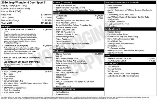 2026 Jeep Wrangler Sport S