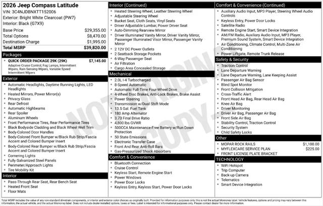 2026 Jeep Compass Latitude
