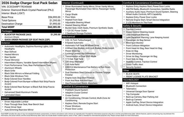 2026 Dodge Charger Daytona Scat Pack 4-Door AWD