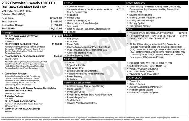 2022 Chevrolet Silverado 1500 4WD Crew Cab Short Bed RST