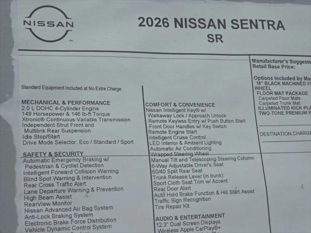 2026 Nissan Sentra SR