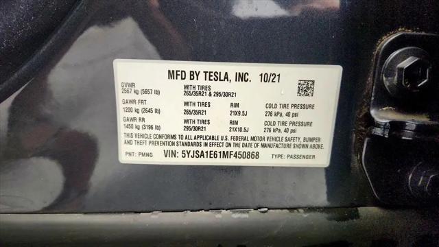 2021 Tesla Model S Plaid Tri Motor All-Wheel Drive