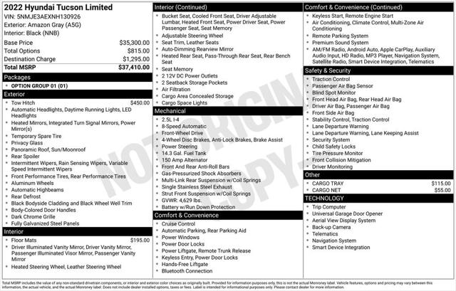 2022 Hyundai Tucson Limited