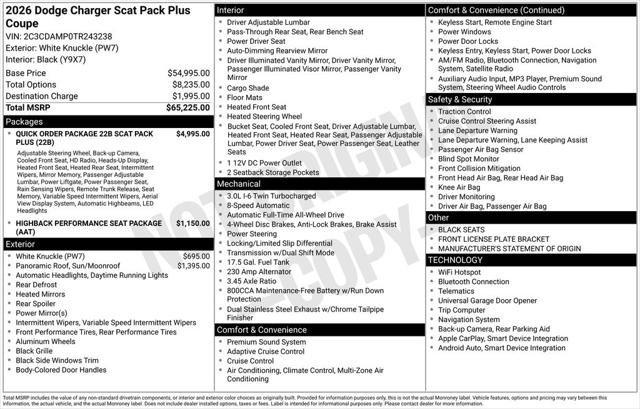 2026 Dodge Charger Scat Pack Plus 2-Door AWD