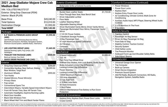 2021 Jeep Gladiator Mojave 4x4