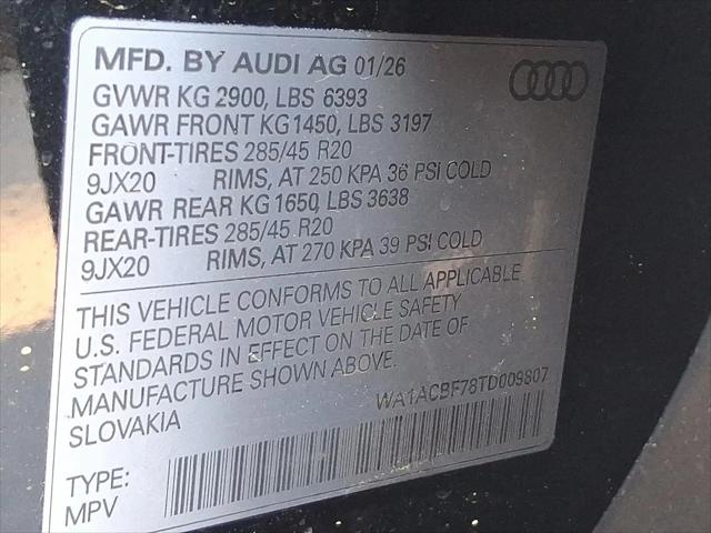 2026 Audi Q7 Premium 45 TFSI quattro tiptronic