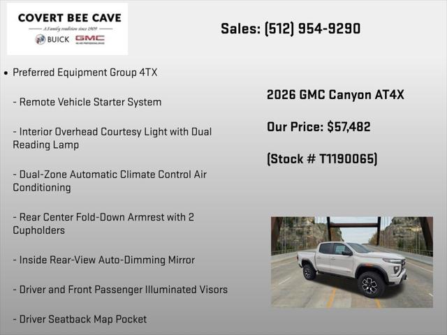 2026 GMC Canyon AT4X, 4WD