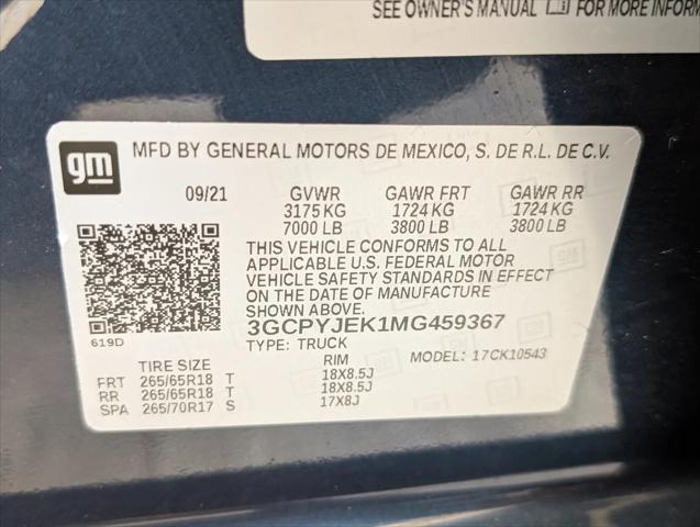 2021 Chevrolet Silverado 1500 4WD Crew Cab Short Bed LT with 2FL