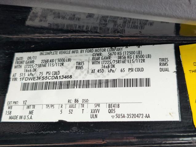 2012 Ford E-350 Cutaway Passenger Bus GAS