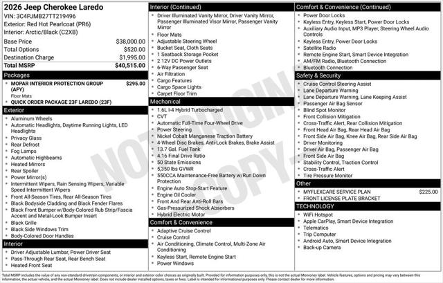 2026 Jeep Cherokee Laredo 4x4