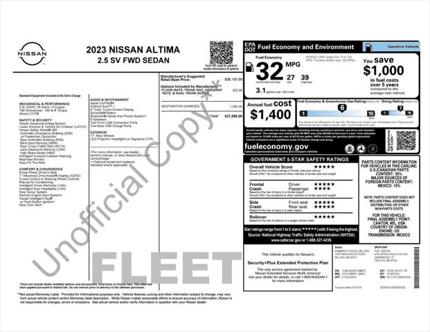 2023 Nissan Altima SV FWD 2023 Nissan Altima SV FWD