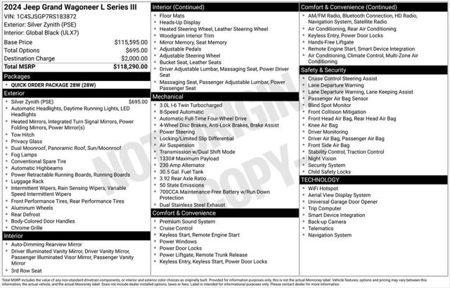 2024 Wagoneer Grand Wagoneer L Series III 4x4 2024 Wagoneer Grand Wagoneer L Series III 4x4
