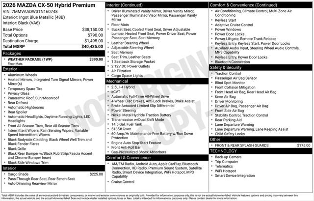 2026 Mazda CX-50 Hybrid Premium