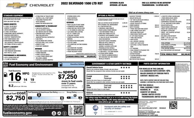 2022 Chevrolet Silverado 1500 4WD Crew Cab Short Bed RST
