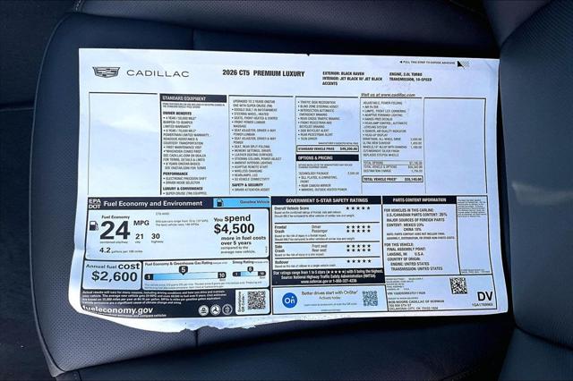 2026 Cadillac CT5 Premium Luxury RWD