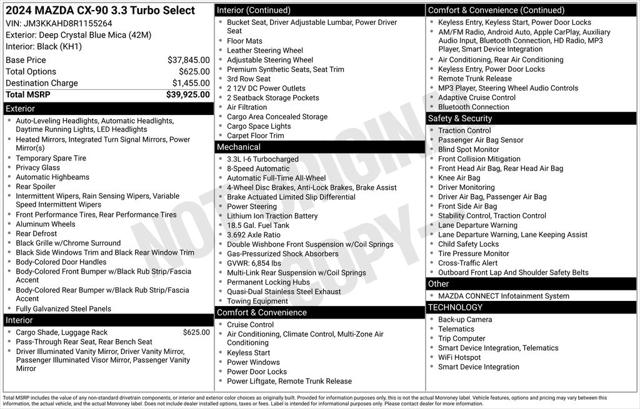 2024 Mazda X-90 3.3 Turbo Select
