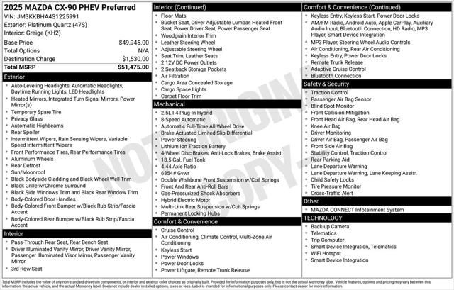 2025 Mazda X-90 Preferred Package