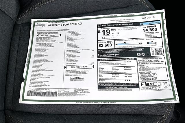 2026 Jeep Wrangler 2-Door Sport 4x4