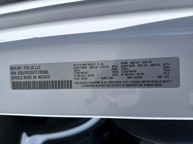 2026 Ram ProMaster 2500 Cargo Van Tradesman High Roof 159" WB w/Pass Seat